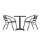 Flash Furniture Lila 23.5'' Black Square Aluminum Indoor-Outdoor Table Set w/2 Black Slat Back Chairs TLH-ALUM-24SQ-017BK2-GG - alternate 9